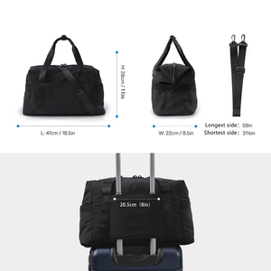 <span class=keywords><strong>Bolsa</strong></span> de Viaje Negra de Gran Capacidad, <span class=keywords><strong>Bolsa</strong></span> de Mano para Fin de Semana, Duradera, <span class=keywords><strong>Impermeable</strong></span>, Deportiva, para Gimnasio y Actividades al Aire Libre - Product Image 5