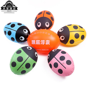 Flotador de natación con diseño de escarabajo, doble cámara de aire, juguete acuático inflable para niños y adultos, diseño de dibujos animados novedoso, material de PVC - Product Image 3