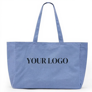 กระเป๋าผ้าแคนวาสขนาดใหญ่สั่งทำพร้อมโลโก้ขายส่ง, กระเป๋าโปรโมชั่นแบรนด์ผ้าฝ้ายซักได้ - Product Image 1