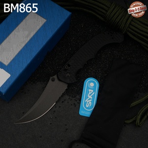 Cuchillo táctico BM865 Axis Scissor Point de acero inoxidable con hoja dentada y mango G10, con caja premium, OEM - Product Image 1