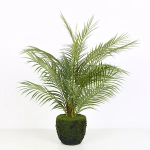 Soutien personnalisé hauteur Areca palmier en pot artificiel vert feuille plante