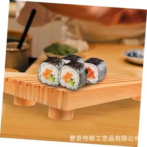 Bandeja de sushi de madera maciza Chuanshun, plato de servir sashimi de bambú, apto para contacto con alimentos, para exhibición en restaurantes - Product Image 2