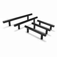 Tiradores de Cajón Modernos de Acero Rústico con Acabado Oscuro, Resistentes, Ecológicos y Multifuncionales para Cómodas, Cocinas y Dormitorios