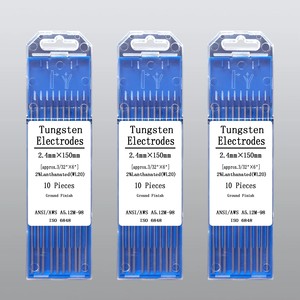 Manufacturer 2% Thoriated Yttrium Wolfram Wt20/wc20/wl20 Wp 3/16" X 12" E 0.5mm <strong>2.</strong>4mm Tig Tungsten Electrode for Tig Welding - Product Image 3
