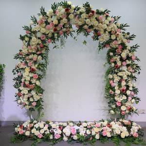 Usine En Gros Fleur Artificielle Tout Rose Fleur Mur Intérieur Arche De Fleurs De Mariage pour La Décoration De Mariage - Product Image 4