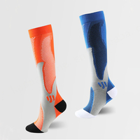 Chaussettes compressives de course unisexes pour le sport Chaussettes de compression longues graduées pour le cyclisme avec étiquette