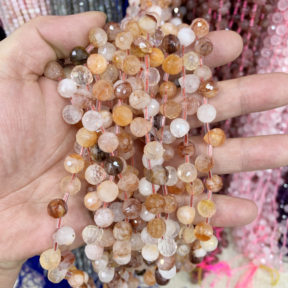 Natural Amethyst 8x10mm Round Teardrop-Shaped Faceted Loose Beads Natural Crystal Bead Jewelry Making