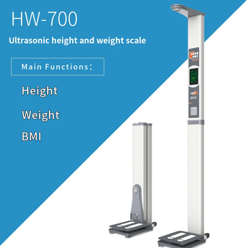Hospital Use 300kg Measure Human Body Customize electronic height and weight scale Ultrasonic BIM Body Height Weight scale