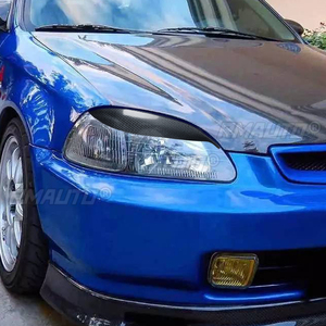 1 par de cubiertas de fibra de carbono real para faros delanteros de coche, para Honda Civic 1996 1997 1998, accesorios para coche - Product Image 6