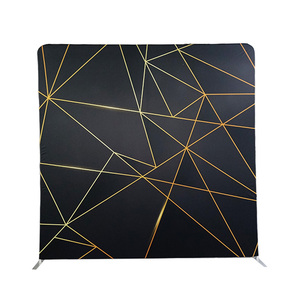Maßgefertigter 8-Fuß-Aluminium-Spannstoff-Fotobox-Hintergrundständer, tragbarer 360-Grad-Hochzeits-Hintergrund für Messen - Product Image 1