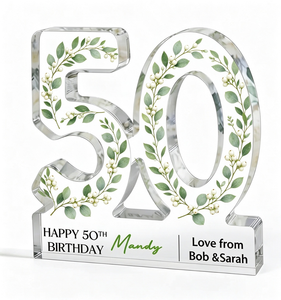 Placa de Acrílico Personalizada con Número de Cumpleaños, Decoración de Escritorio, Regalo para <span class=keywords><strong>Aniversario</strong></span> de Bodas, Decoración para el Hogar - Product Image 4