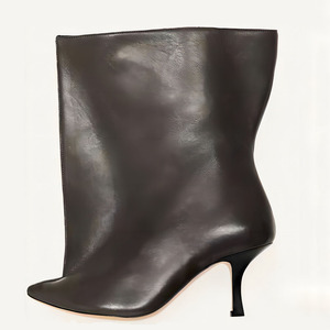 Wide Top Ankle Booties Sexy Women's on Pointed Toe Short <b>Boots</b> High Heels Solid Shoes - Product Image 5