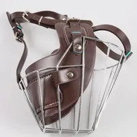 Muselière réglable en acier inoxydable pour chien, couvre-menton en maille métallique respirante pour grands chiens, anti-morsure, accessoires pour animaux de compagnie