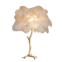 Sculpture au sol en forme d'arbre à plumes avec éclairage LED, en FRP, style nordique minimaliste, pour la décoration de chambre et de salon