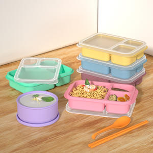 Boîte à lunch séparée, boîte à bento portable, boîte à lunch étanche, récipient alimentaire, vaisselle pour micro-ondes pour étudiants - Product Image 1