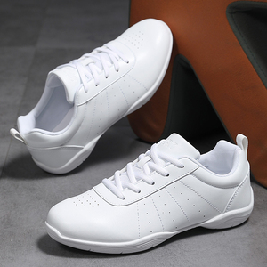 Chaussures de danse de cheerleading blanches directes d'usine, chaussures de compétition pour enfants, étudiants, entraînement d'aérobic, examen, compétition - Product Image 2