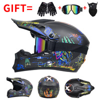 Cascos de Motocicleta Integrales Certificados por el DOT para Motocross, Bicicleta de Montaña, Go-Kart, Descenso, con Carcasa de ABS y Visera Transparente