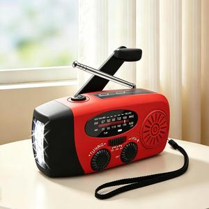 Radio d'urgence à manivelle de haute qualité 130-150 tr/min, radio solaire étanche avec modules d'éclairage LED supplémentaires, radio météo pour situations d'urgence - Product Image 4