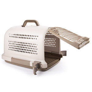 <b>Pet</b> <b>Carrier</b> Portable Cat Dog Travel Case 46x31x31cm PP Material Air Transport Cage - Product Image 3