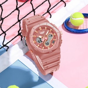 Montre de sport étanche SMAEL 8120 pour femme, analogique-numérique, électronique, avec alarme lumineuse, chronomètre, bracelet en TPU pour plongée - Product Image 1