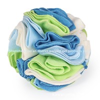 Jouet interactif pour chien en peluche multi-couleurs, balle à renifler pour animaux de compagnie, avec compartiment caché pour nourriture, vente en gros du fabricant