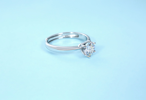 Anillo de Moissanita de Diseño Popular, <span class=keywords><strong>6</strong></span> Puntas, Plata de Ley 925, Color D Blanco VVS, Corte Redondo, para Mujer, Anillo de Boda - Product Image 5