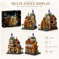 Coffret de Construction Magique à la Vapeur : Briques Modélisées, Jouets Cadeaux Unisexe, 2694 Pièces, Blocs de Construction en Plastique DIY, Kit de Modélisation de Scène Urbaine pour Enfant