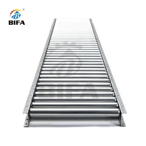 Bifa Stainless Steel prateleira auto-facing não alimentado gravidade faixa rolo transportador linha para dever leve caixa