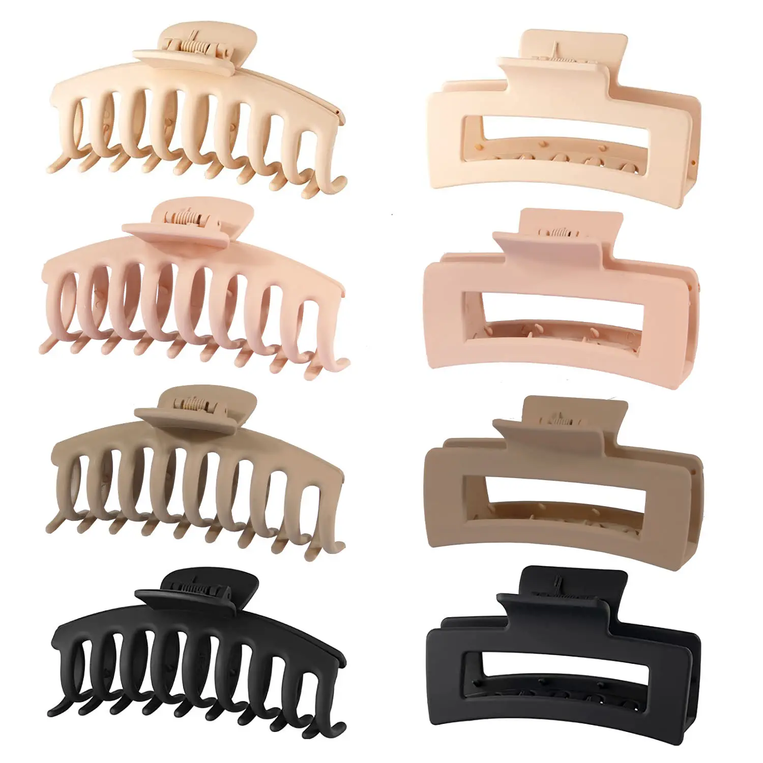 Large Hair Claw Clips for Woman and Girls Matte Banana Clips Strong Hold jaw clip Hair Clamps Beauty Accessories