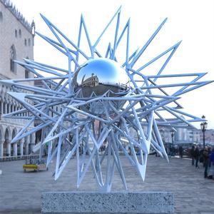 Bola de acero inoxidable para colgar, decoración, 100mm - Product Image 4