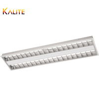 Prix d'usine, luminaire encastré et de plafond de type T8, lampe LED avec grille, 4x18w, luminaire à persiennes