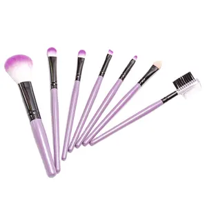 7pcs individual pinceis para maquiagem small with pouch purple pinceles maquillaje fabricantes de china makup brushes set