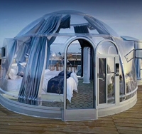 Maison dôme extérieure transparente en polycarbonate populaire tentes de luxe maison bulle PC