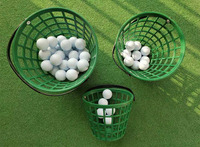 Panier de transport pour balles de golf en plastique de haute qualité, capacité 50, 75, 100, 150 balles, conteneur de rangement pour balles de golf avec poignée pour le practice.