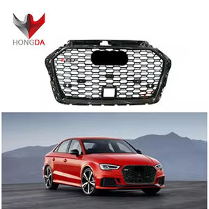 Grille avant <span class=keywords><strong>de</strong></span> Style nid d'abeille avec ACC pour <span class=keywords><strong>Audi</strong></span> <span class=keywords><strong>A3</strong></span> 2017 2018 2019 2020 mise à niveau calandre en maille <span class=keywords><strong>Audi</strong></span> RS3 - Product Image 4
