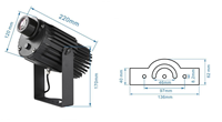 Projecteur LED de gobo rotatif pour porte intérieure, projecteur de logo personnalisé, éclairage publicitaire pour ascenseur, 30W, 50W