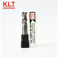 Fraise à grande avance KLT D4mm en carbure monobloc à 3 dents pour alliage d'aluminium HRC 55