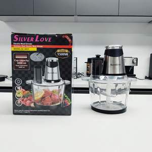 Hachoir à viande et mixeur en acier inoxydable 1500W 3L, vente chaude sur le marché africain, prise EU 220V, broyeur durable - Product Image 1