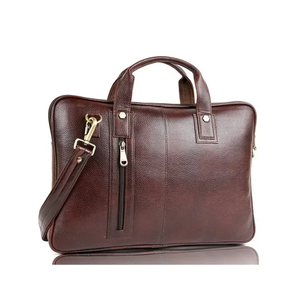 Sac pour ordinateur portable en cuir véritable de qualité supérieure, fabriqué à partir de cuir pur à 100 %, avec rembourrage protecteur pour ordinateur portable et fermeture lisse et sécurisée - Product Image 3