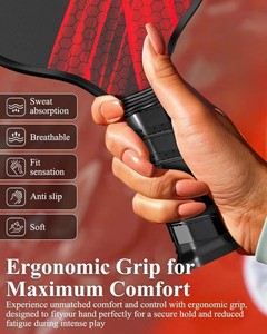 Biểu Tượng Tùy Chỉnh 16Mm Dày Sợi <span class=keywords><strong>Carbon</strong></span> Đỉnh Mái Chèo T700 Đã Được Phê Duyệt Dành Cho Người Lớn Đỉnh Vợt Graphite Kim Chi Vợt Pickleball Mái Chèo - Product Image 5