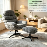 Fauteuil pivotant réglable en hauteur OKAY, dossier haut, pour balcon, chaise de salle à manger moderne minimaliste en tissu, vente chaude