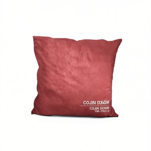 Coussin en tissu denim bordeaux 60*60 Cojin pour coussins de siège et accessoires de mobilier - Product Image 1