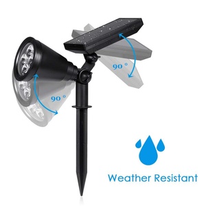 4 projecteurs solaires LED RGB à changement de couleur automatique, étanches, pour jardin, extérieur, paysage - Product Image 5