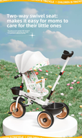 Tricycle pour bébé à prix de gros du fabricant / Tricycles pour enfants en direct d'usine / Tricycle poussette pour enfant