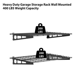 JH-Mech Lot de 2 étagères murales de <span class=keywords><strong>garage</strong></span> robustes et durables pour le rangement de la remise d'atelier. - Product Image 2