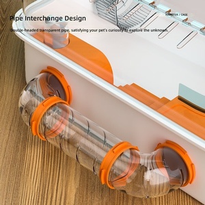 Jaula de Hámster Extra <span class=keywords><strong>Grande</strong></span> de Plástico, Estilo Moderno, para Hámsters Dorados, Cobayas y Ratas de Compañía; Juego de Juguetes y Accesorios para Hámster - Product Image 2