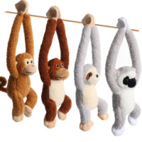Jouets en peluche à suspendre partout : singe, orang-outan, paresseux, lémurs mignons