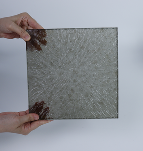 Panneau de verre décoratif gaufré à motif gris, polyvalent pour les cloisons intérieures et la décoration de meubles - Product Image 5