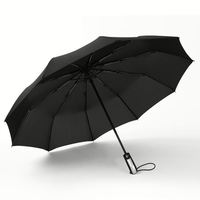 Parapluie de voyage pliable 3 sections pour filles en pongé 190T à ouverture et fermeture automatiques, idéal pour la promotion
