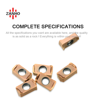 ZANHO OEM Support CNC Outils de coupe en carbure Fraise à alimentation élevée MFH03R avec revêtement PVD Insert LOGU030310ER-GM